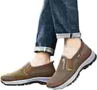 Sapatos ortopédicos masculinos, sem cadarço, com arco – Sapatos ortopédicos para caminhar, sapatos casuais barco Maijia