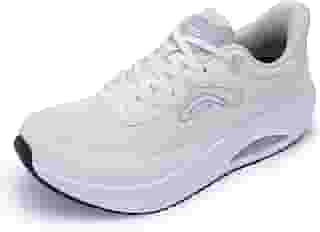 Sapatos masculinos com bico largo | Tênis de caminhada com suporte de arco | Sapatos ortopédicos para joanetes, fascite plantar, ficar em pé o dia todo, Cinza branco - B, 10.5 Wide