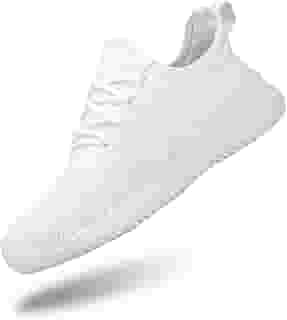 tênis feminino sem cadarço - tênis fashion para caminhada, antiderrapante, leve, respirável, tênis de corrida confortável, All White, 9.5