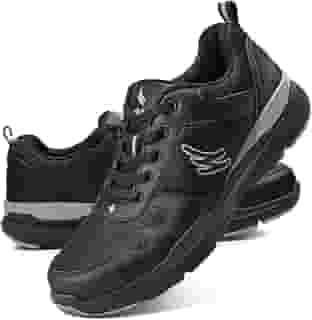 Tênis masculino de caminhada para fascite plantar, tênis ortopédico masculino com suporte de arco, sapatos casuais confortáveis para alívio da dor com sola de borracha antiderrapante