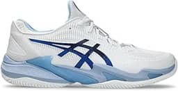 Tenis ASICS Court FF 3 Novak Clay (Saibro) Masculino Branco e Azul