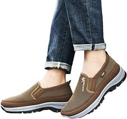 Sapatos ortopédicos masculinos, sem cadarço, com arco – Sapatos ortopédicos para caminhar, sapatos casuais barco Maijia