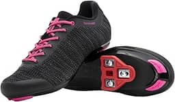 Tênis feminino Pista Elite SPD e Peloton — Pronto para pedalar com chuteira Peloton Delta ou SPD para bicicletas de estrada e a maioria das bicicletas internas — Explore calçados de ciclismo