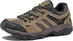 Tênis masculino Ridge Low impermeável para caminhada, leve, respirável, ao ar livre, trekking e trilha, tamanhos 7 a 15, largura média e larga