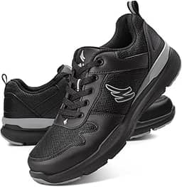 Tênis masculino de caminhada para fascite plantar, tênis ortopédico masculino com suporte de arco, sapatos casuais confortáveis para alívio da dor com sola de borracha antiderrapante